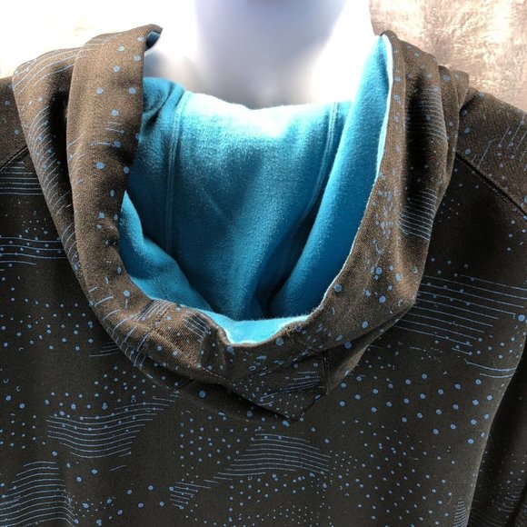 Volcom Mens XL Black Blue Stone Logo Jersey Full Zip Heavyweight Skater Hoodie - Picture 14 of 16